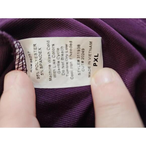 PerSeption XL Petite purple long sleeve tunic - Picture 4 of 4